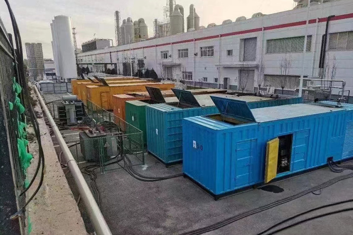 林甸发电机租赁施工现场